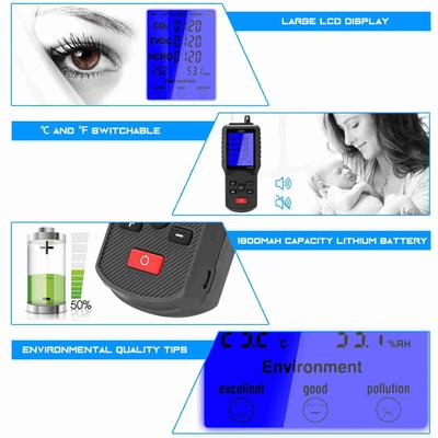 Многофункциональный измеритель качества воздуха CO2 TVOC Meter температуры и влажности