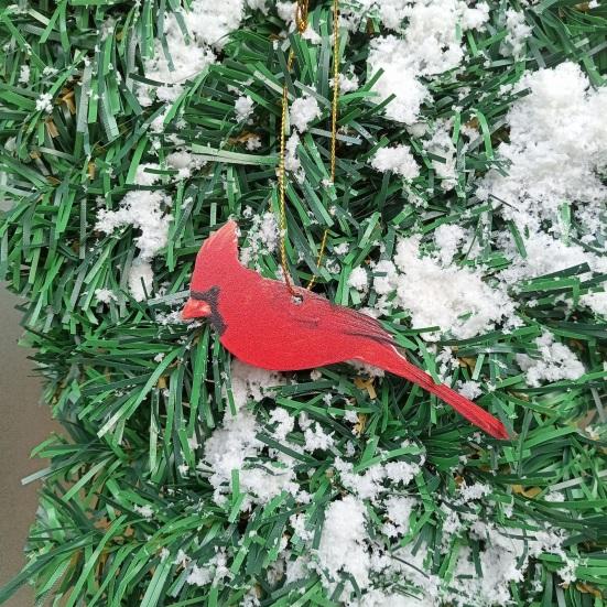 Artificial Christmas Teardrop Swag 20" Faux Pine Greenery Teardrop Wreath with Fake Snow