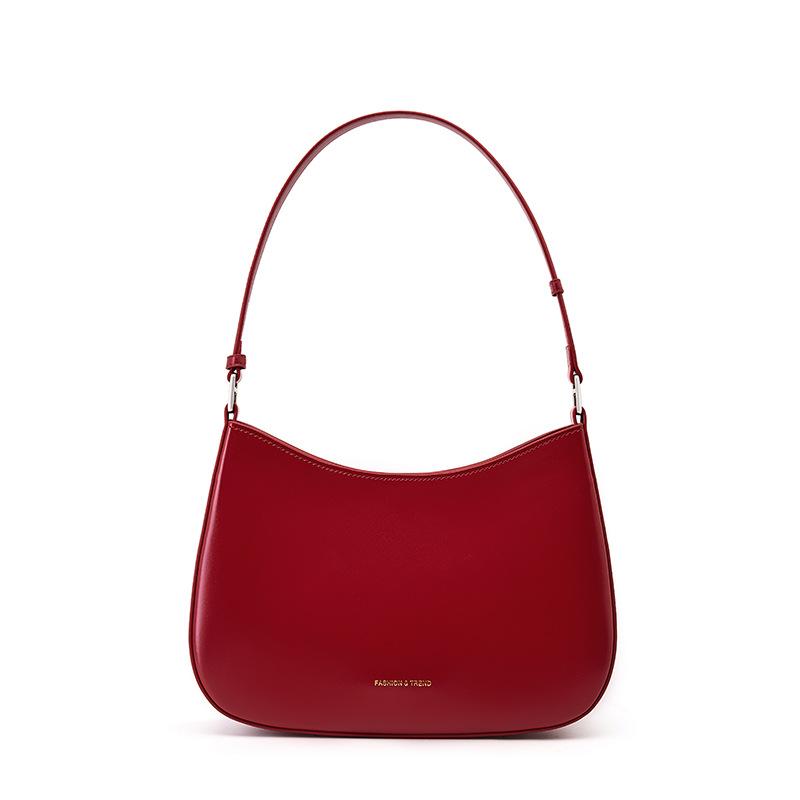 Premium Niche Design French Stick Bag Genuine Leather Women's 2025 New Fashionable Underarm Shoulder Tote