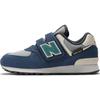 Nb 574 Leather Soft Comfortable Low Top Casual Shoes Kids Sneakers Blue PV574SOA