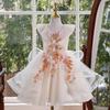 Princess Girl Summer Dress With Polyester Fabric And Puffed Skirt For Wedding And Party Celebrations