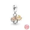 S925 Silver Color Horseshoe, Four-leaf Clover & Ladybug DIY Charm Beads for Women Luxury Jewelry Fit Original