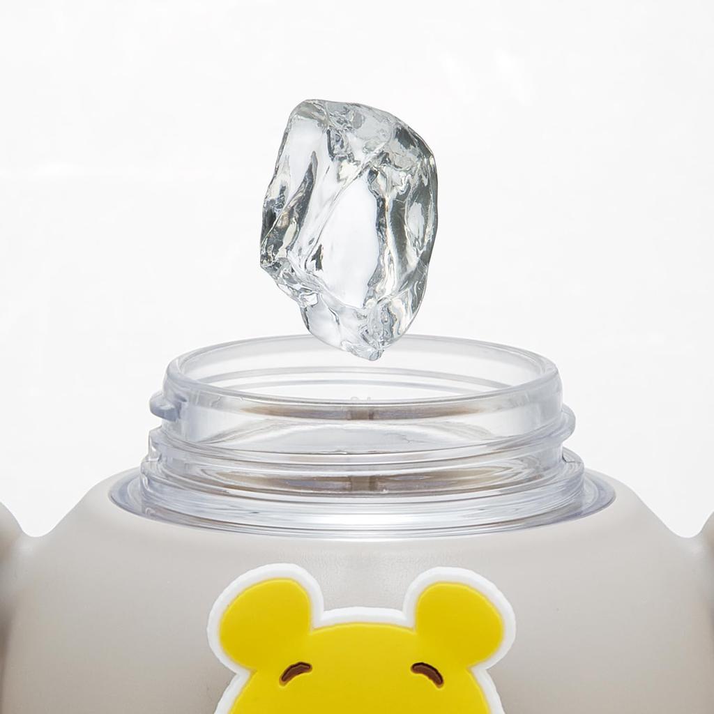 Бутылка для воды Disney Винни-Пух для скейтера с резиновой крышкой и плечевым ремнем, Фигурка, Поильник, 650 мл, Открывается одним нажатием, Функциональная, Ручка, (PRMC7ST-A)