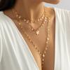 Accessories, Creative Y-shaped Metal Multi-layer Necklaces, Exaggerated Personality Multi-layer Star-shaped Fringed Necklaces for Women