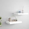 VidaXL Floating Wall Shelves 2 Pcs White 40x23x3.8 Cm MDF