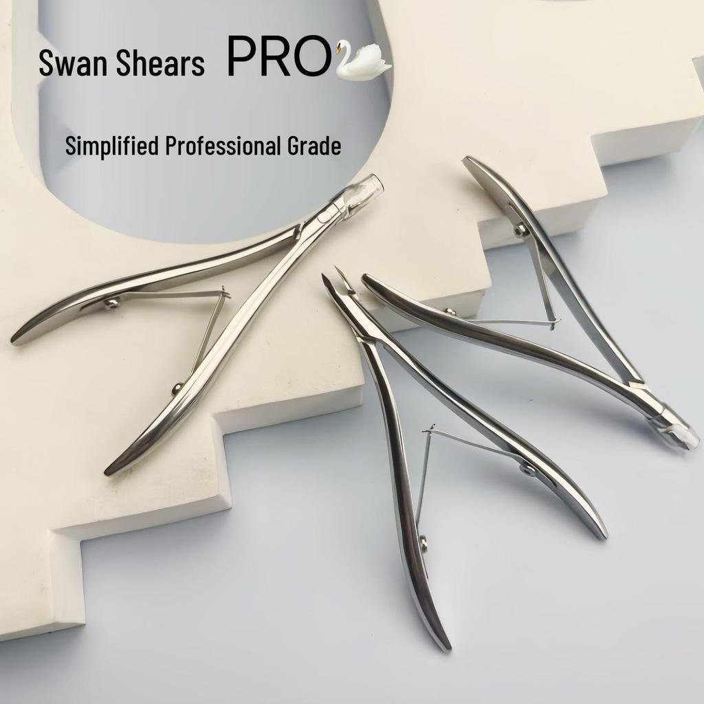 Swan PRO Stainless Steel Manicure Scissors: Small, Sharp, 3.0mm for Hard Nails and Cuticles.
