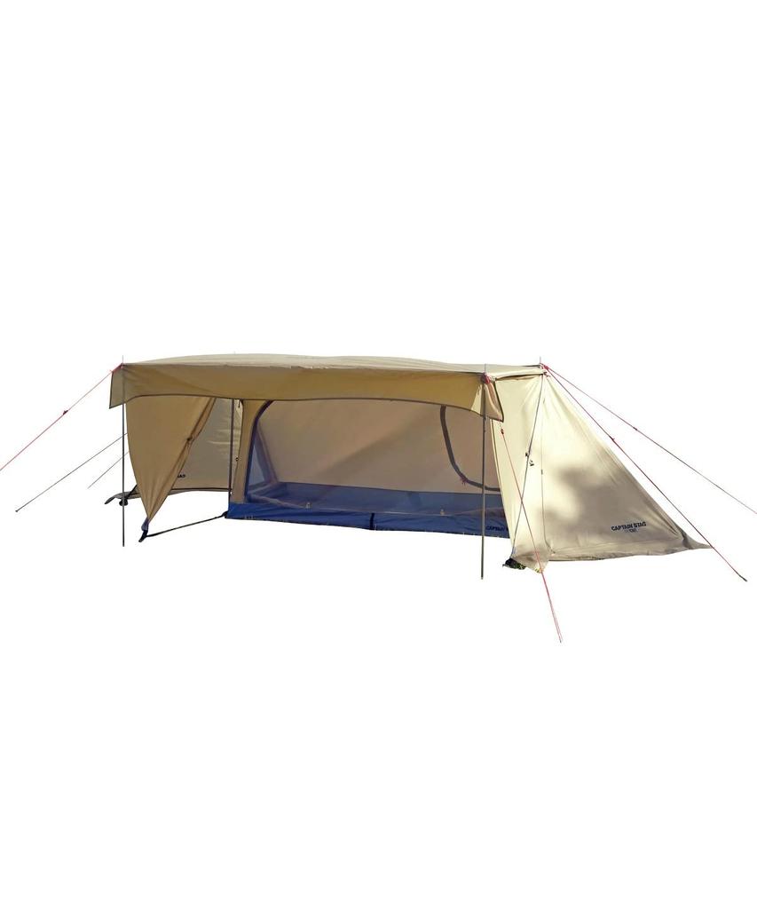 CAPTAIN STAG Solo Tent Pup Tent Solo Base 1 Person UV Cut Aluminum Pole Water Pressure Resistance Fly 3000mm Khaki Trekker 2000mm/Floor UA-63