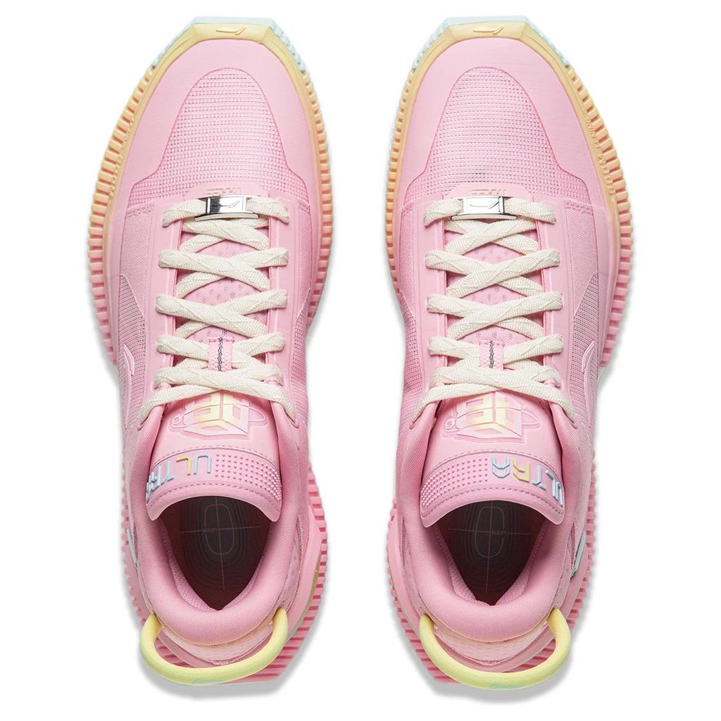 Li Ning Нескользящие и дышащие низкие мужские баскетбольные кроссовки Phoenix Pink ABFU013-2