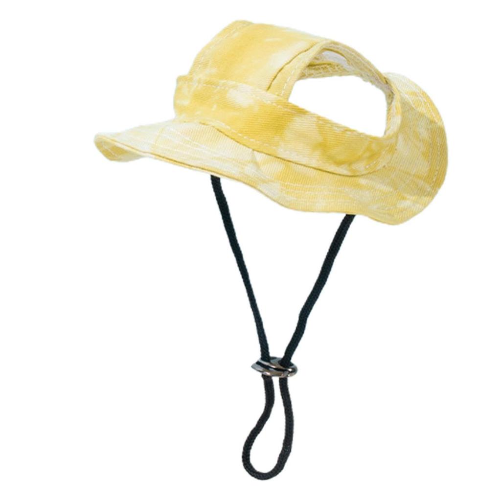 Pet Outdoor Supplies Large And Small Dogs And Cats Sunshade Dew Ears Puppy Cap Headwear,S