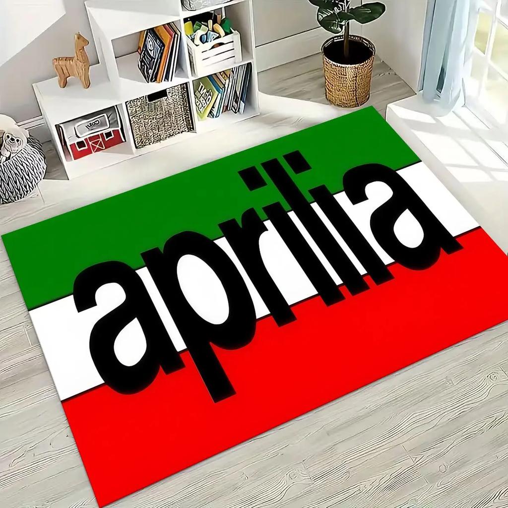 Motorcycle Aprilia Sign Racing Car Carpet Rug for Bedroom Living Room Sofa Home Doormat Decor,Large Kids Play Non-slip Floor Mat