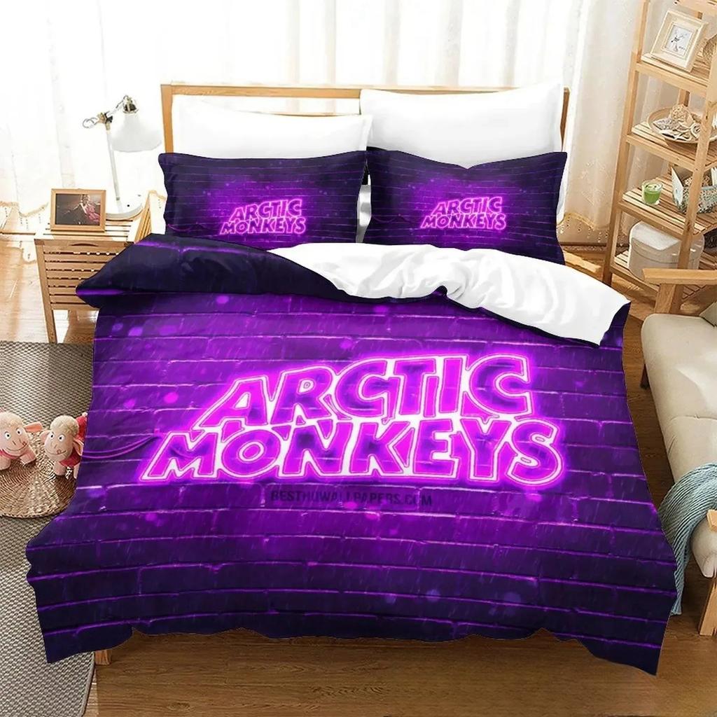 Набор постельного белья с 3D-принтом Arctic Monkeys, музыкальная группа, пододеяльник, комплект для кровати, покрывало, наволочка, одеяло, размер кинг, квин, для мальчиков, взрослых