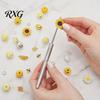 Personalized Beaded Pen Supplies Sunflower Bee Ballpoint Set, DIY Easy Assemble Decorative Pens with Beads Kits, Smooth Writing Pen, for Students