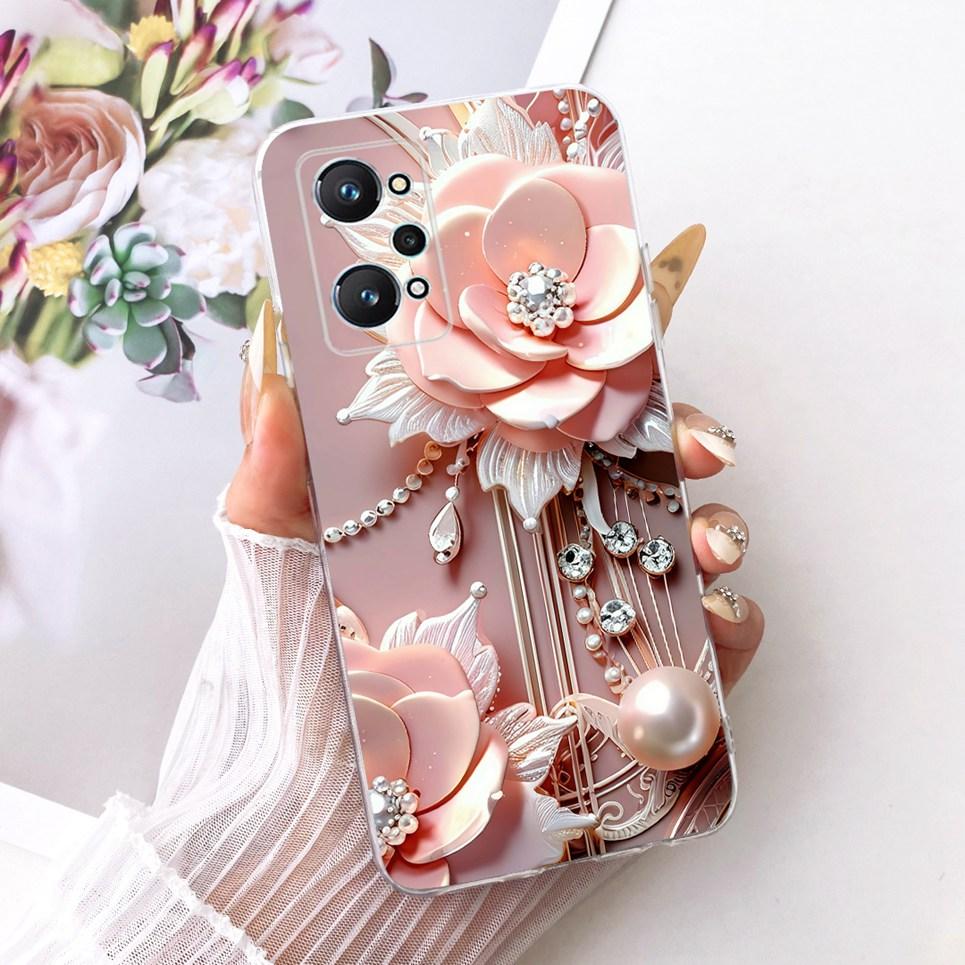 Flower Butterfly Bow Pattern Casing For Realme GT2 GT Neo2 Neo 3T Back Cover Soft Silicone Phone Case RMX3371 RMX3370 RMX3310