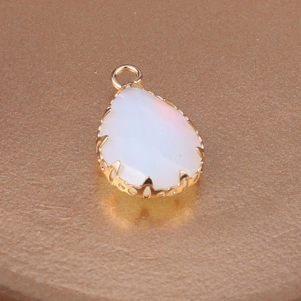 2 шт., небольшой кулон из натурального камня, граненый кулон в форме капли для изготовления ювелирных изделий, ожерелье, серьги, аксессуар для браслета