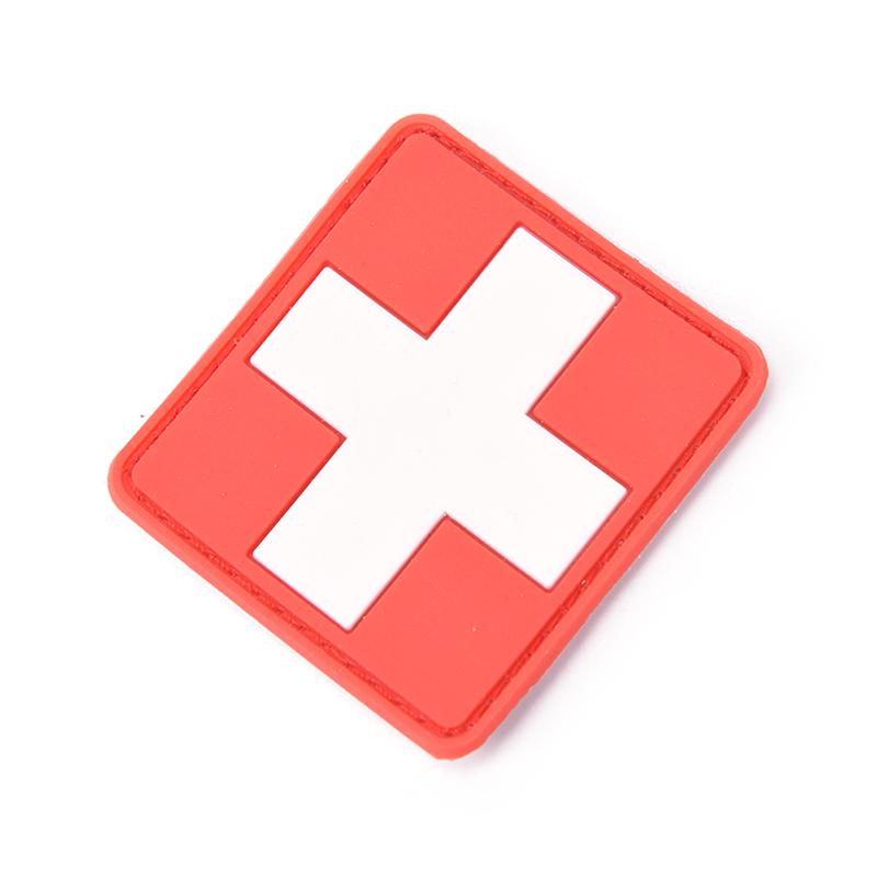 Нашивка на липучке с изображением Красного Креста для выживания на открытом воздухе 6×6 см