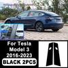 Для Tesla Model 3 2016- Наклейки на стойки B C Piano Black, Легкие высокие накладки на окна из ПК, Защита от царапин, Детали для внешнего стайлинга