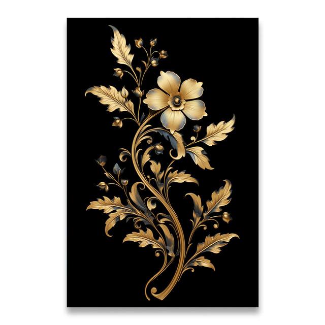 1 шт. Картина на холсте, темно-золотой цветок, пшеница, картина на холсте, декоративные картины, настенный декор, настенное искусство, настенное украшение для дома, без рамки