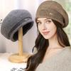 Autumn Winter Simple Premium Feel Sweet Cool Versatile British Painter Elegant Cute Style Beret Warm Windproof Solid Color Mushroom Pile Hat Cute Cap