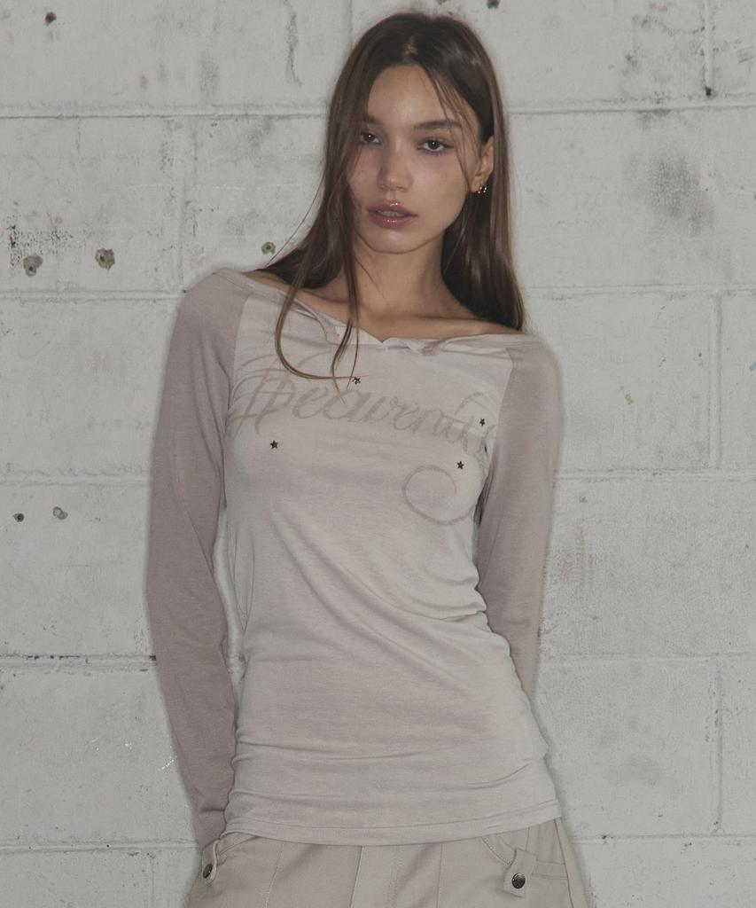 FANCY CLUB Нежное платье с открытыми плечами и длинным рукавом (бежевый) F25Qb084