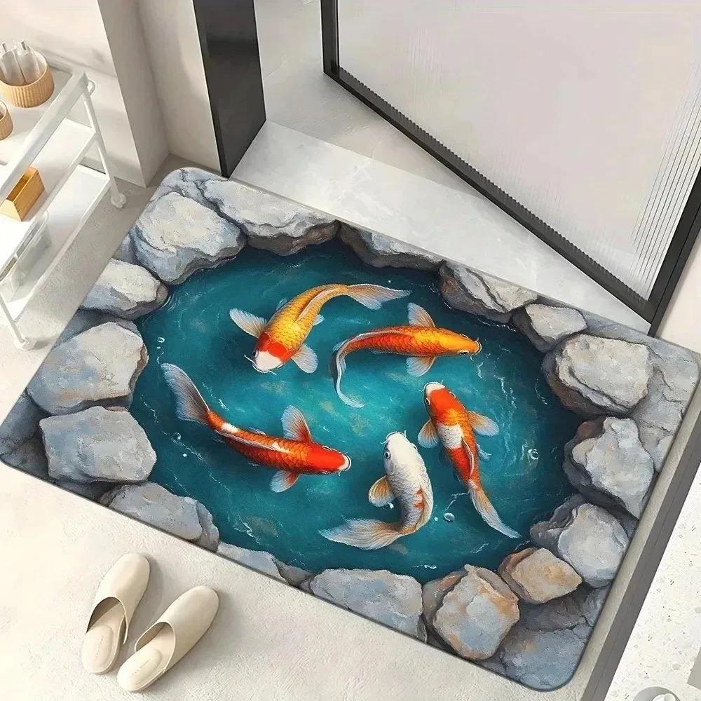 1 шт. Коврики для двери с рисунком кошек-пазлов, Кухонные коврики, Нескользящий поп-дизайн, Коврики для гостиной, Коврик для ванной, Ковер для дома, Декор для раковины, Прачечной