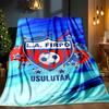 Firpo Soccer Crest Blanket Lightweight Ideal Bedding Blanket Perfect for Travel, Camping, Living Rooms, Offices, Sofas, Fan Christmas gift