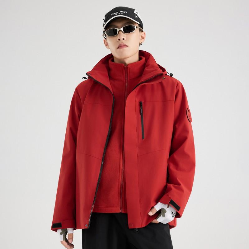 3-in-1 Waterproof Windproof Hiking Jacket With Removable Fleece Liner Men Women Outdoor Camping Trekking