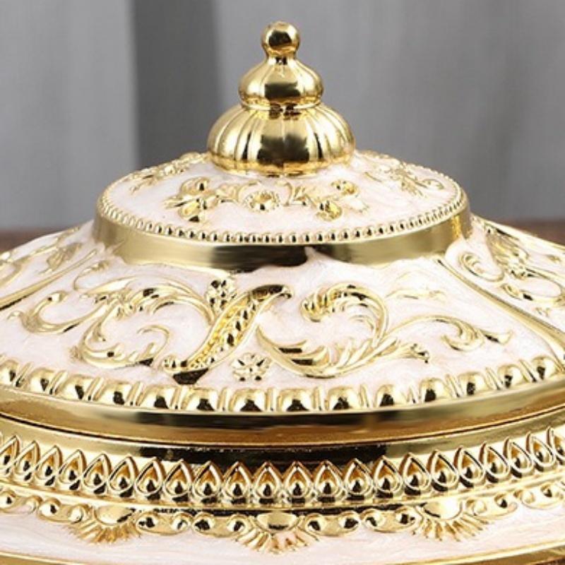 Банка для кофейных зерен, Цветочная гравировка, Сплав, С крышкой, Роскошный контейнер для специй, Органайзер для сахара, Банка для хранения соли, Декоративная для кухни