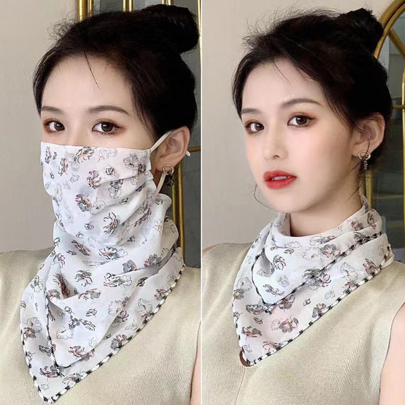Scarf For Women Sun UV Protection Hiking Neck Scarf Outdoor Triangular Scarf Sunscreen Veil Ice Silk Mask Face Cover