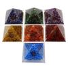 Multistone 7 шт. Исцеляющий Кристалл Оргон Пирамида Генератор Энергии Медитация Йога С Символом Чакры Для Домашнего Офиса D cor