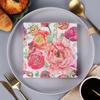 20pcs/bag Colorful Vintage Rose Flower Table Paper Napkins Tissue Home Birthday Wedding Party Decor