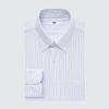 Non Iron Jersey Stripe Shirt Long Sleeve Button Down Collar A
