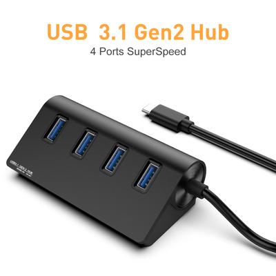 Адаптер-концентратор USB 3.1 Gen 2 Type C, 10 Гбит/с, 4 порта, разъем «папа-мама», USB C на USB A, мультисплиттер, компьютерные аксессуарыAA