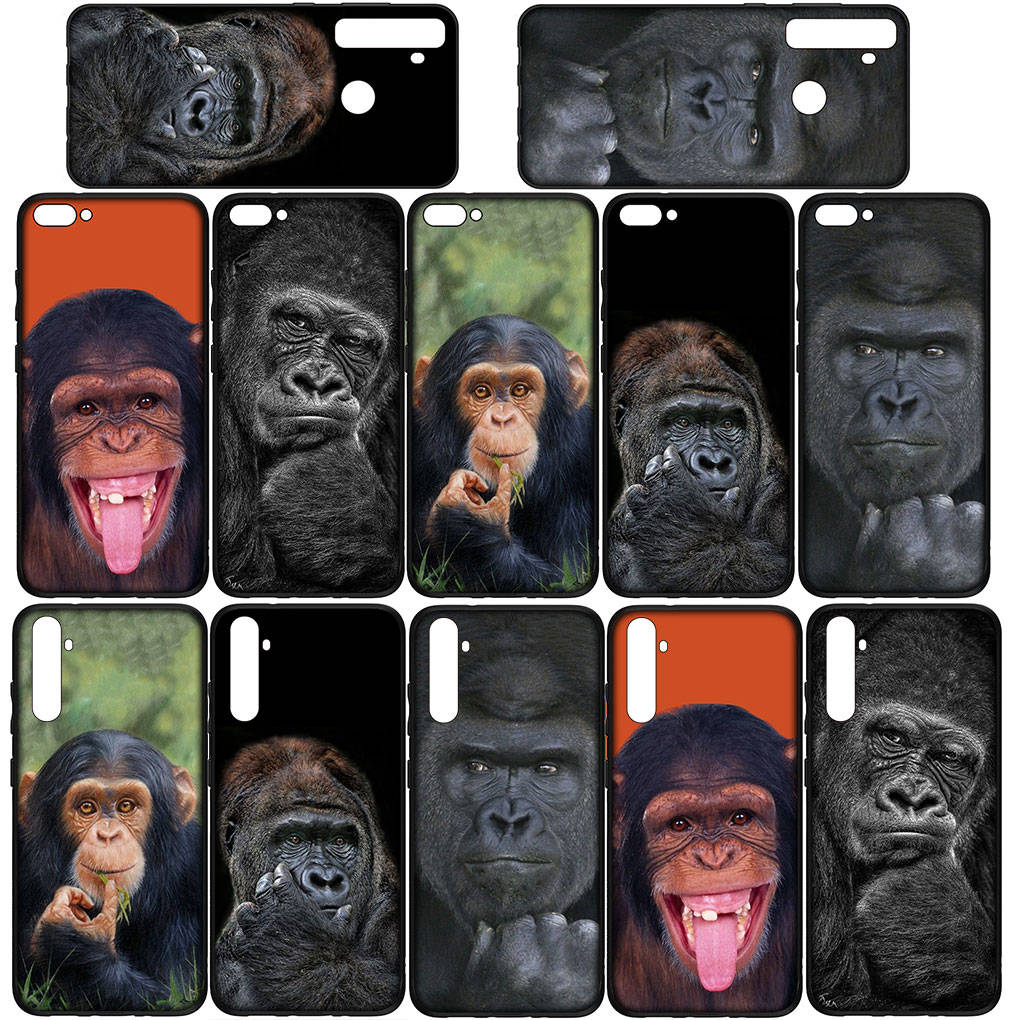 Чехол для iPhone 16 15 Xiaomi Redmi Note 14 13 12 11 Pro Max X 8 9 16e Samsung Galaxy S25 S24 S23 Moto OPPO Huawei Обезьяна Горилла Человек Обезьяна Детский Чехол для Телефона