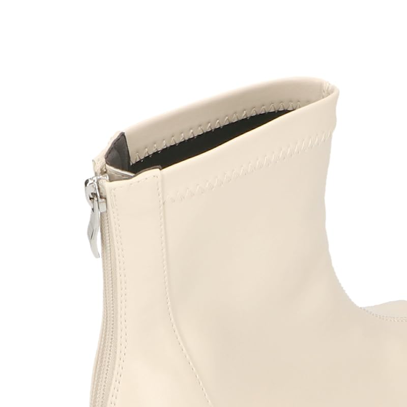 Короткая эластичная центральная пластина сзади 41406 ЧЕРНЫЙ [Oriental Traffic] сапоги, сапоги, мягкие, шов, однотонные, простые, стильные, каблук, молния,