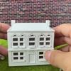 1:12 Кукольных миниатюр Белая деревянная вилла Модель маленького домика Кукольный домик Декор Микроландшафтные украшения Игрушки для ролевых игр Сделай сам