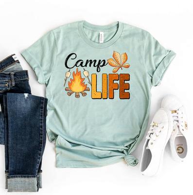 Camp Life T-shirt, Camping Life Shirt, Summer Tee, Summer Vacation Top, Nature Lover Gift, Adventure Lover Shirts, Camper Tee, Vacation Gift