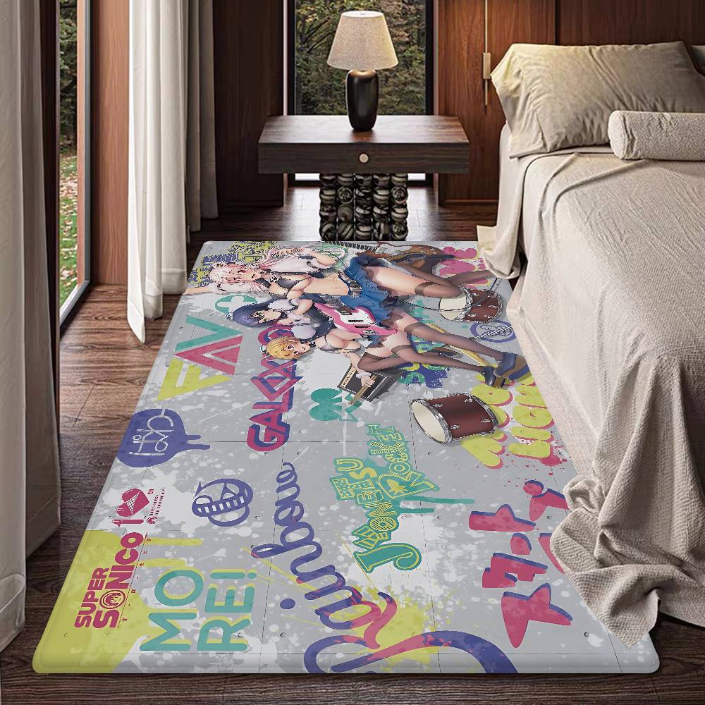 Super Sonico Manga Room Mats Washable Non-Slip Living Room Sofa Chairs Area Mat Kitchen Alfombra