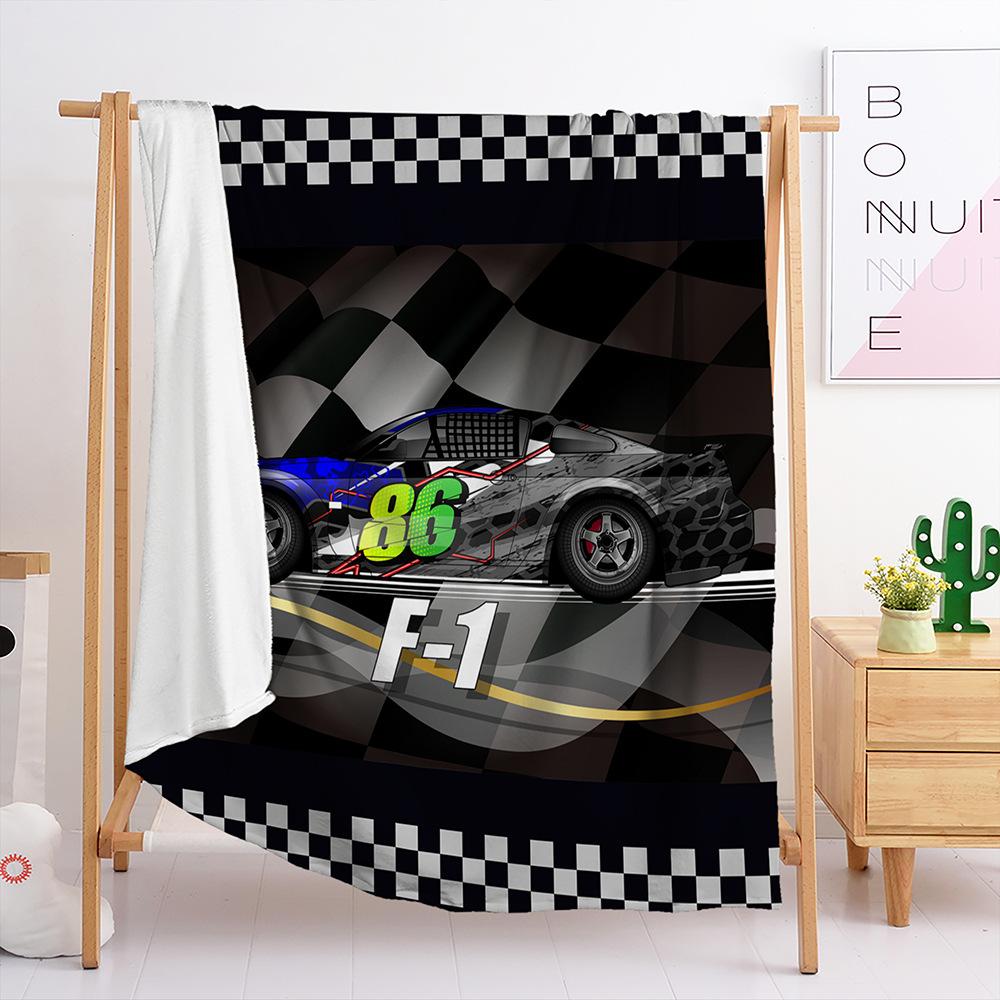 Blanket Flannel Blanket Construction Car Racing Game 3D Digital Printing Blanket Blanket