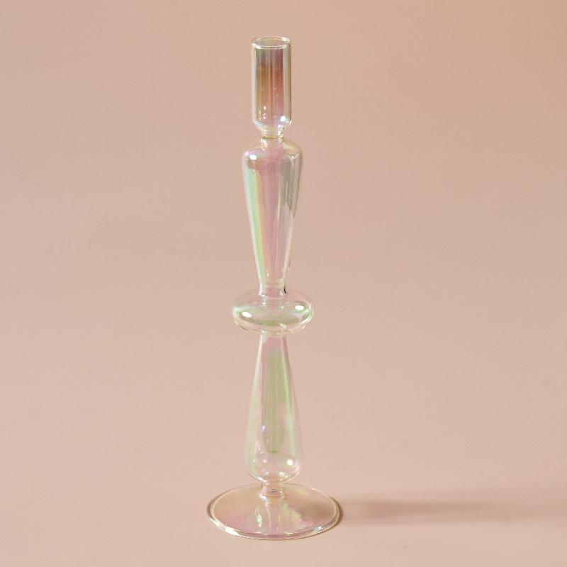 Радужные подсвечники Радужная скандинавская ваза Цветочное украшение для дома Скандинавский декор стола Декор комнаты Стеклянный подсвечник