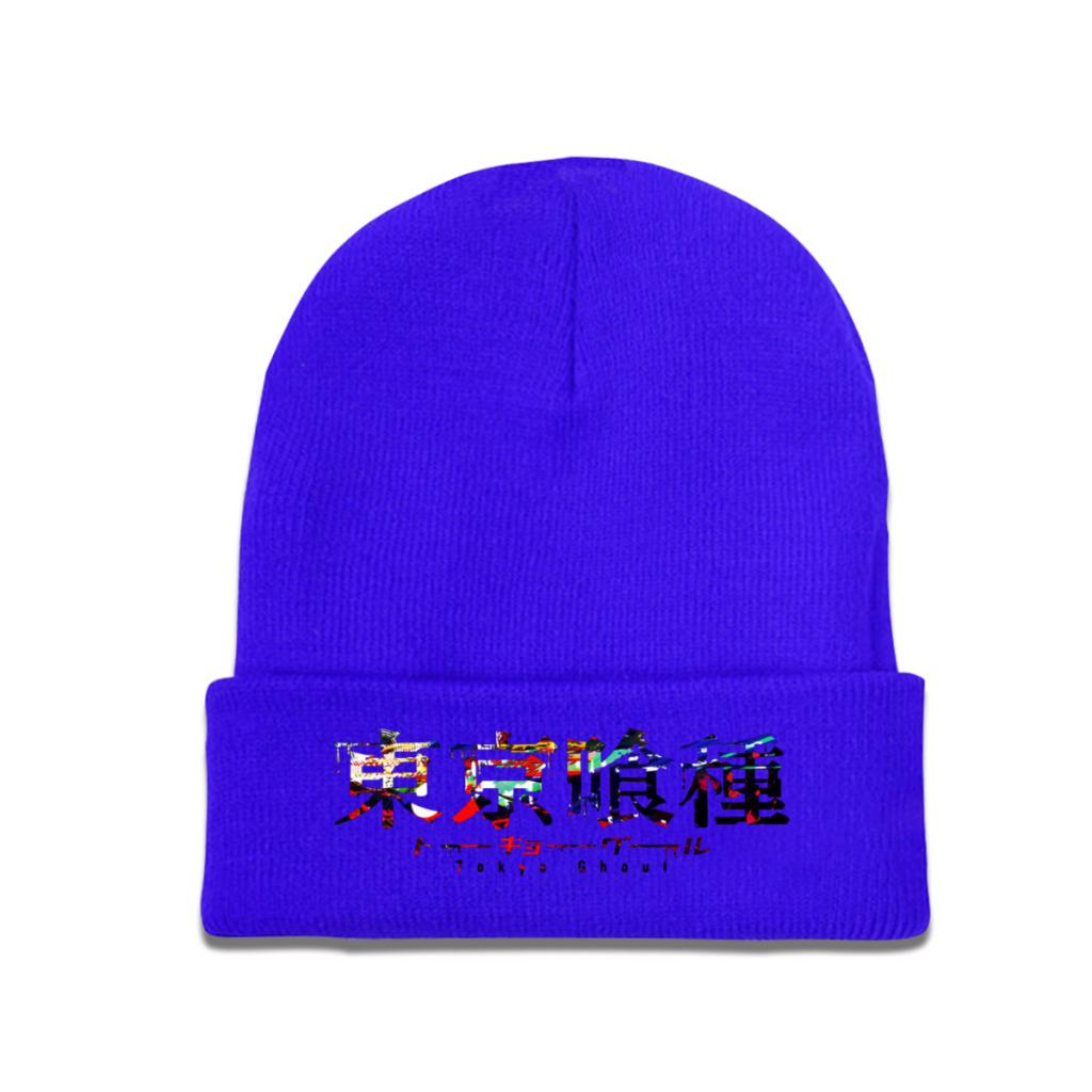 Токийский Гуль Вязаная Шапка Шапки Зимние Шапки Теплая Полиэстер Повседневная Кепка Унисекс Женская
