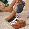 New Style Shoes Retro Shoes Sandals Adhesive Wedge Heels Toe Caps Large-sized Sandals