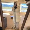 Korean Style Women's Thickened Down Jacket with Large Fox Fur Collar, Short 2026 Winter Fashion Bread Jacket
