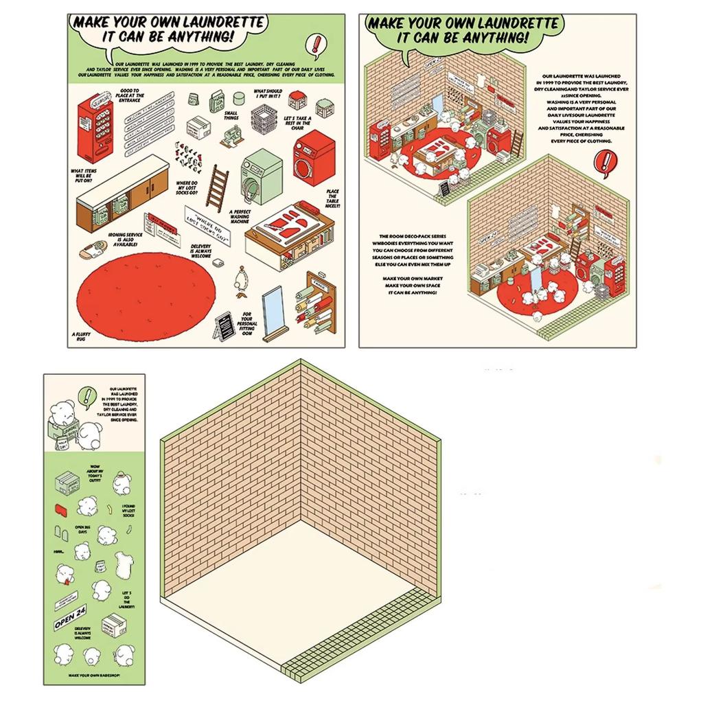 Сделай сам, ручная работа, милый мультяшный стикер, сладкая цветочная комната, библиотека, серия хлебобулочных изделий, наклейки для скрапбукинга, 3D-визуальные стековые наклейки