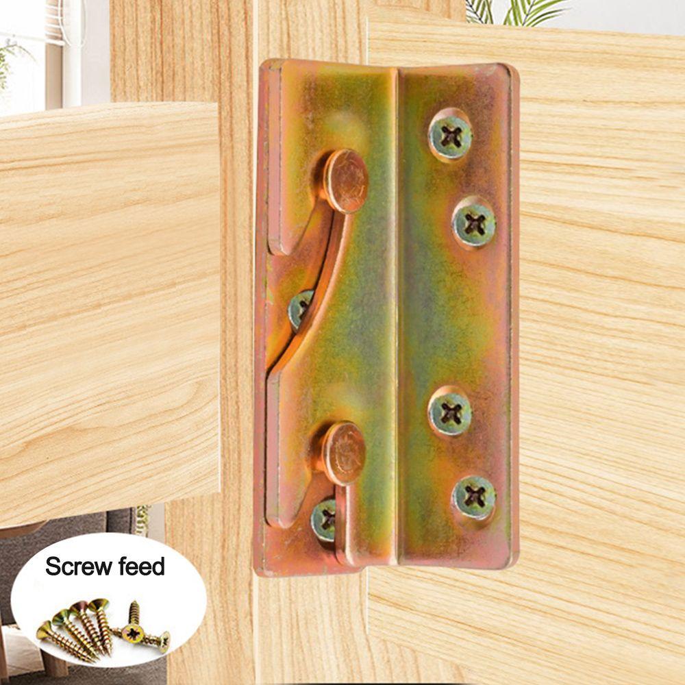 4 шт. Угловые соединители для мебели, фиксированные крюки для кроватных царг, крепежные элементы, кроватные петли, защелкивающиеся соединители