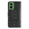For Motorola Moto G35 5G Case PU Leather Mandala Imprinted Design Wallet Phone Cover