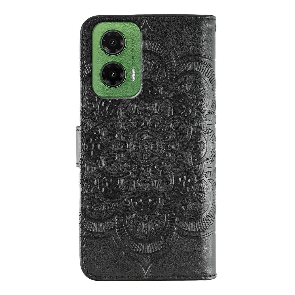For Motorola Moto G35 5G Case PU Leather Mandala Imprinted Design Wallet Phone Cover