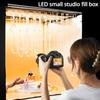 Многоразмерный светодиодный небольшой студийный заполняющий короб. Складной портативный профессиональный световой короб для съемки. Простой портативный заполняющий световой короб для съемки в помещении.