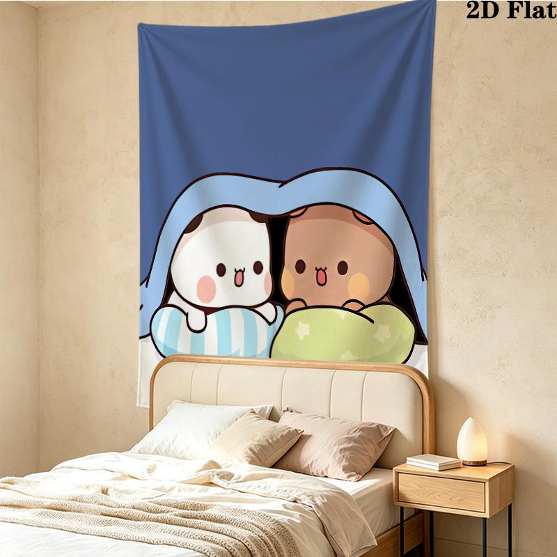 Bubu Dudu Wall Tapestry Aesthetic Wall Hanging Printed Fabric Blanket Decorative Tapestries For Bedroom Living Room Home Decor