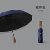 Fully Automatic Twelve-bone Bronze Brushed Folding Umbrella Men's Umbrella Three-fold Umbrella