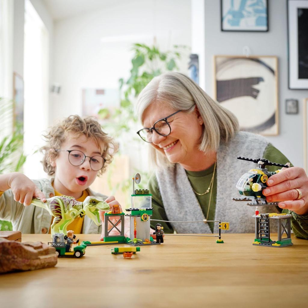 LEGO Jurassic World Great Escape Игрушка Подарок на день рождения Блок Образовательный Рождество Мальчики Девочки Дети 4 года 5 лет 6 лет Динозавр